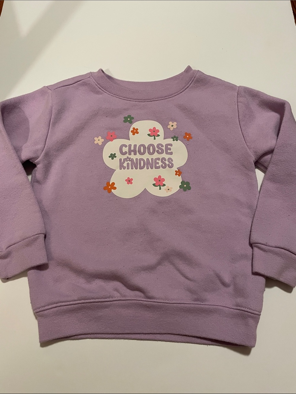 Garanimals Toddler Girl Size 3T Lavender 'Choose Kindness' Crewneck Sweatshirt